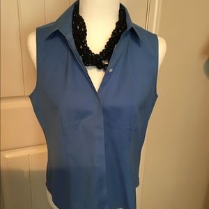 Talbots sleeveless blouse in blue